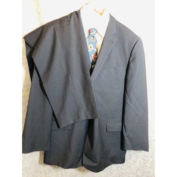 Joseph Abboud Other - Joseph Abboud Suit 48R Blue Two Piece Pants 42 Angelico Super 100s Career USA